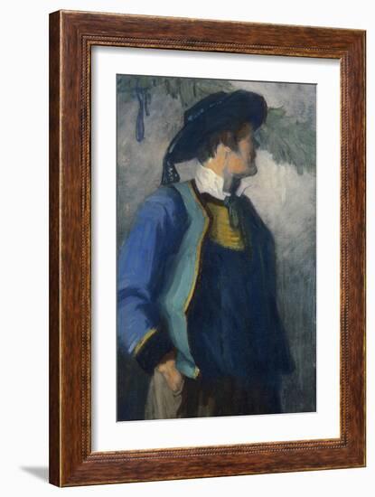 Self-Portrait in Bretonnian Garb, C.1904-Franz Marc-Framed Giclee Print