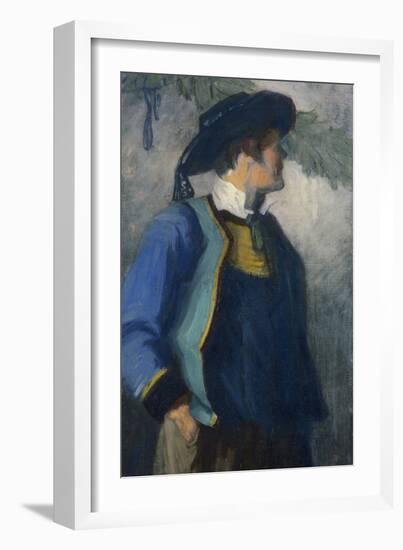 Self-Portrait in Bretonnian Garb, C.1904-Franz Marc-Framed Giclee Print