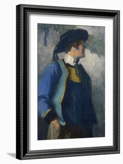 Self-Portrait in Bretonnian Garb, C.1904-Franz Marc-Framed Giclee Print