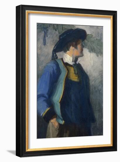 Self-Portrait in Bretonnian Garb, C.1904-Franz Marc-Framed Giclee Print