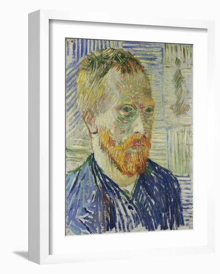 Self Portrait in Front of a Japanese Print, 1887-Vincent van Gogh-Framed Giclee Print