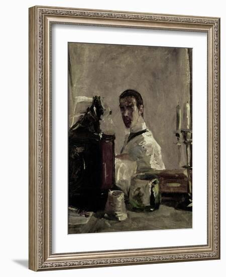 Self-Portrait in Front of a Mirror-Henri de Toulouse-Lautrec-Framed Giclee Print