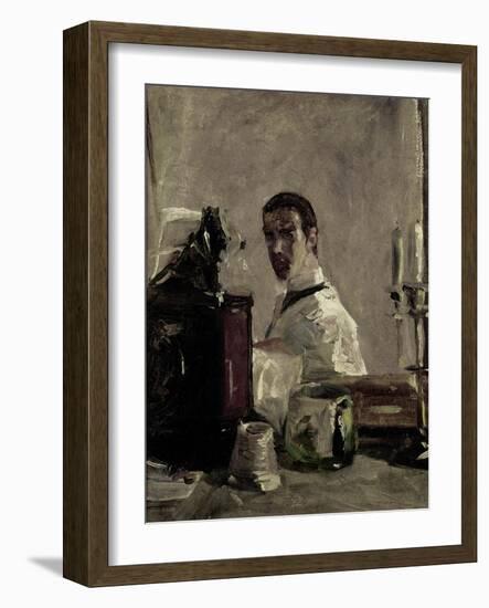 Self-Portrait in Front of a Mirror-Henri de Toulouse-Lautrec-Framed Giclee Print