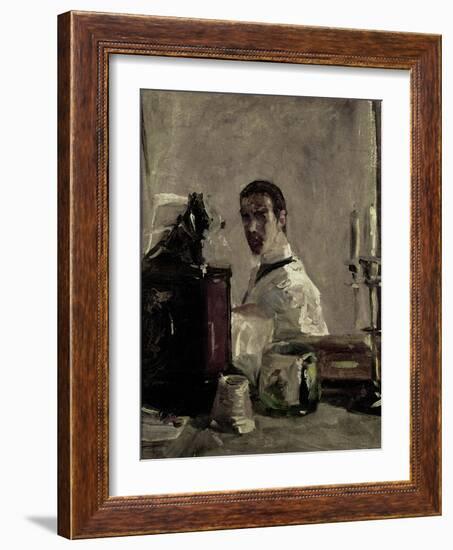 Self-Portrait in Front of a Mirror-Henri de Toulouse-Lautrec-Framed Giclee Print