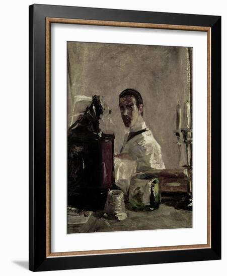 Self-Portrait in Front of a Mirror-Henri de Toulouse-Lautrec-Framed Giclee Print