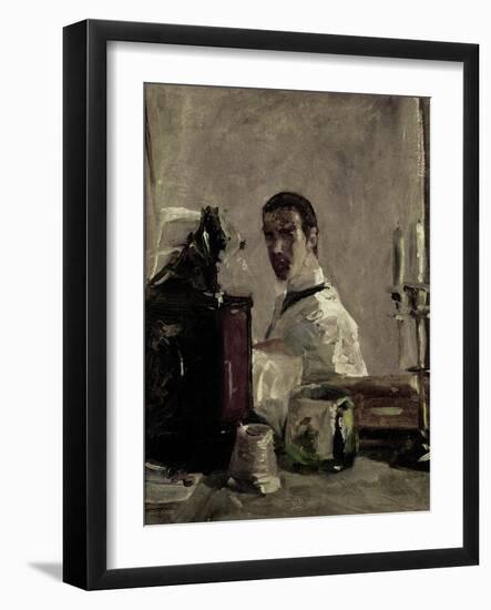 Self-Portrait in Front of a Mirror-Henri de Toulouse-Lautrec-Framed Giclee Print