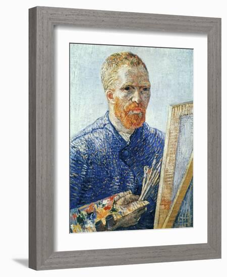 Self-Portrait in front of the Easel, c.1888-Vincent van Gogh-Framed Giclee Print