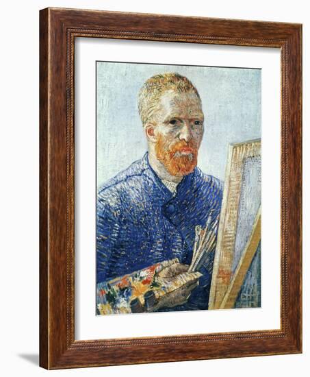 Self-Portrait in front of the Easel, c.1888-Vincent van Gogh-Framed Giclee Print