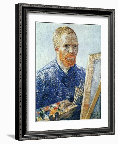 Self-Portrait in front of the Easel, c.1888-Vincent van Gogh-Framed Giclee Print