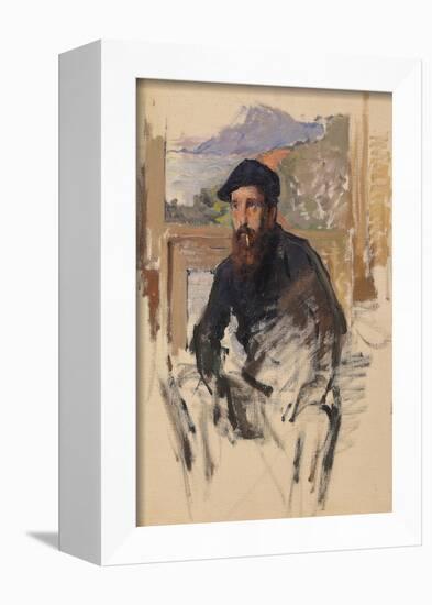 Self Portrait in His Atelier, c.1884-Claude Monet-Framed Giclee Print