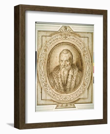 Self Portrait in Old Age, with Simulated Enframement-Bartolomeo Passarotti-Framed Giclee Print