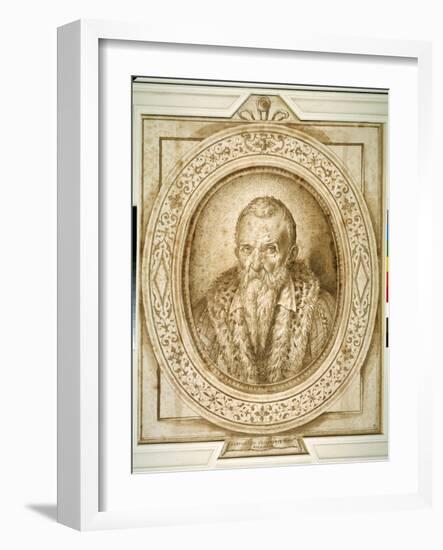 Self Portrait in Old Age, with Simulated Enframement-Bartolomeo Passarotti-Framed Giclee Print