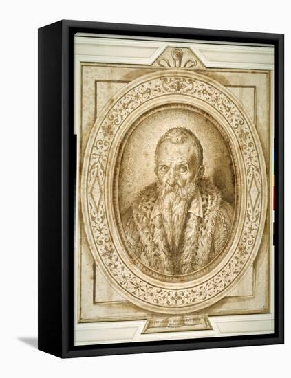 Self Portrait in Old Age, with Simulated Enframement-Bartolomeo Passarotti-Framed Premier Image Canvas