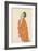 Self-Portrait in Orange Jacket, 1913-Egon Schiele-Framed Premium Giclee Print