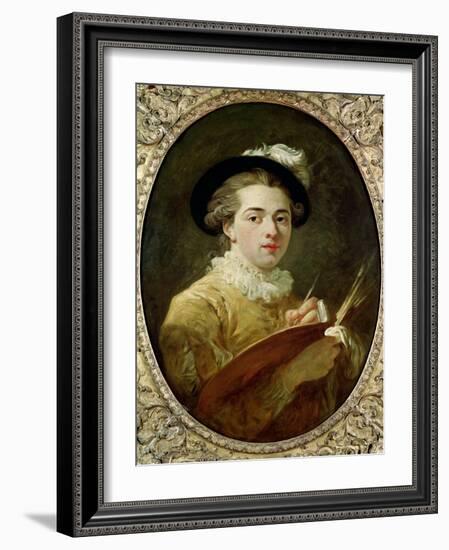 Self Portrait in Renaissance Costume-Jean-Honoré Fragonard-Framed Giclee Print