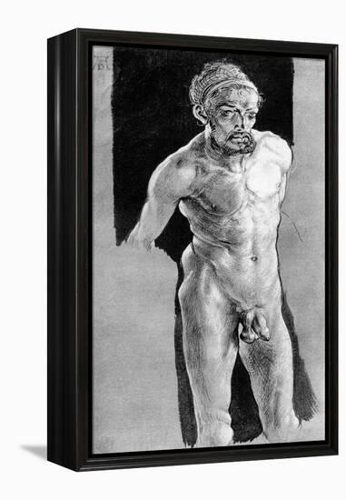 Self Portrait in the Nude, C1507-Albrecht Durer-Framed Premier Image Canvas