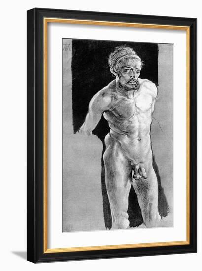 Self Portrait in the Nude, C1507-Albrecht Durer-Framed Giclee Print