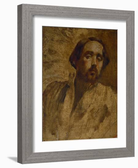 Self-Portrait in the Painter's Smock, 1860-1862-Edgar Degas-Framed Giclee Print