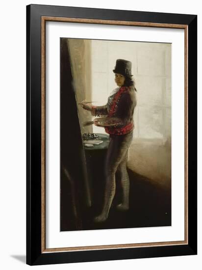 Self Portrait in the Studio, C.1790 (Oil on Canvas)-Francisco Jose de Goya y Lucientes-Framed Giclee Print