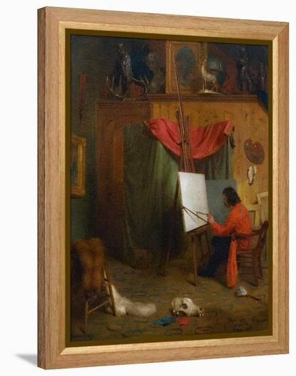 Self Portrait in the Studio-William Holbrook Beard-Framed Premier Image Canvas