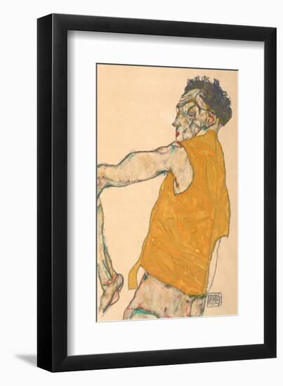 Self-Portrait in Yellow Vest, 1914-Egon Schiele-Framed Art Print