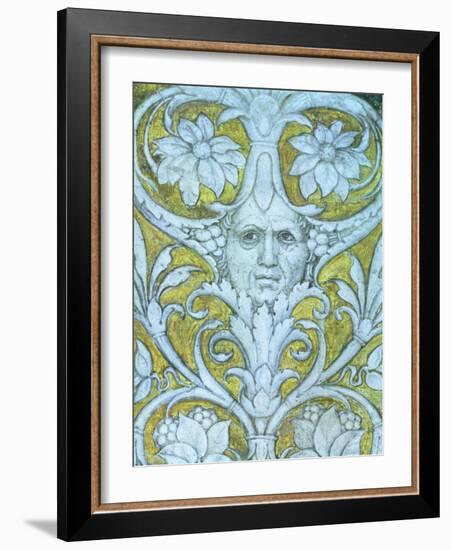 Self Portrait Incorporated into the Decorative Frieze of the Camera Degli Sposi or Camera Picta-Andrea Mantegna-Framed Giclee Print