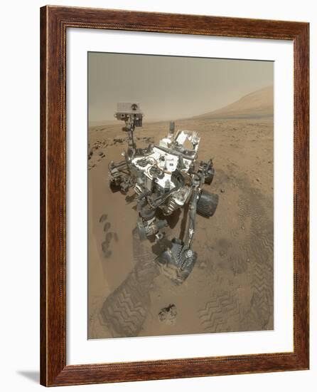 Self-Portrait of Curiosity Rover in Gale Crater on the Surface of Mars-null-Framed Photographic Print