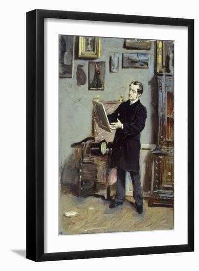 Self-Portrait of Giovanni Boldini Looking at a Picture, Ca 1865-Giovanni Boldini-Framed Giclee Print