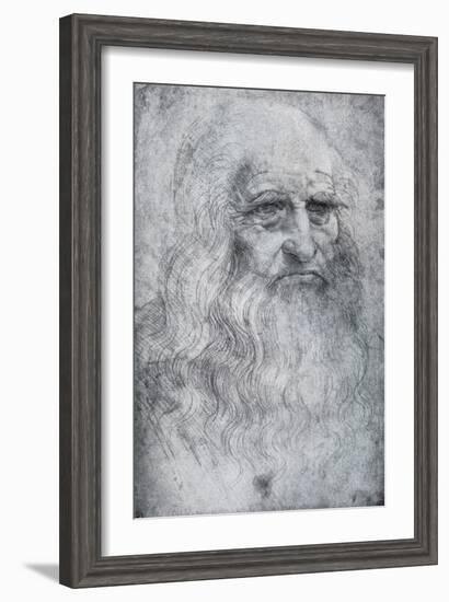 Self Portrait of Leonardo Da Vinci, C1512-1515-Leonardo da Vinci-Framed Giclee Print