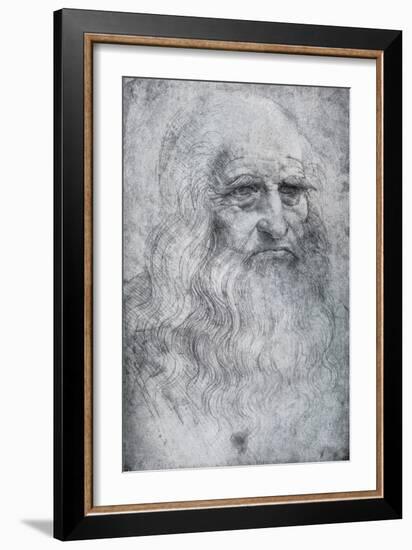 Self Portrait of Leonardo Da Vinci, C1512-1515-Leonardo da Vinci-Framed Giclee Print