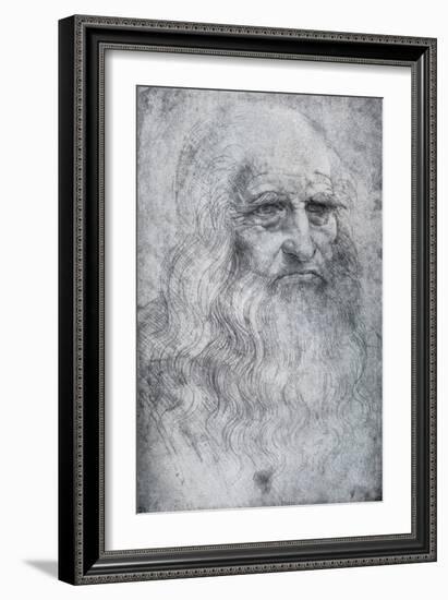 Self Portrait of Leonardo Da Vinci, C1512-1515-Leonardo da Vinci-Framed Giclee Print