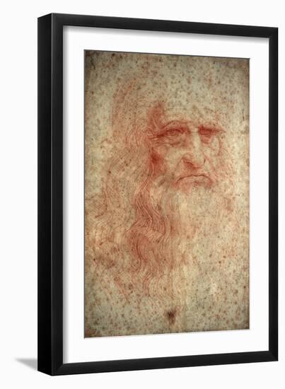 Self Portrait of Leonardo Da Vinci, Italian Painter, Sculptor, Engineer and Architect, C1513-Leonardo da Vinci-Framed Giclee Print