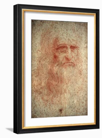 Self Portrait of Leonardo Da Vinci, Italian Painter, Sculptor, Engineer and Architect, C1513-Leonardo da Vinci-Framed Giclee Print