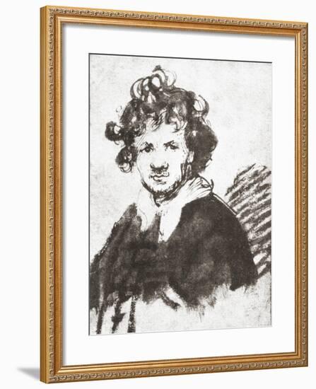 Self Portrait of Rembrandt Harmenszoon Van Rijn-null-Framed Giclee Print