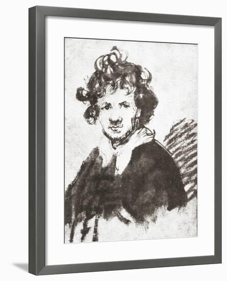 Self Portrait of Rembrandt Harmenszoon Van Rijn-null-Framed Giclee Print