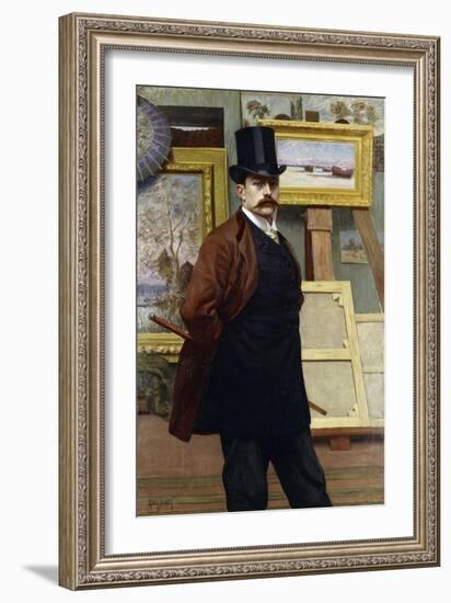 Self Portrait of the Artist in His Studio-Georges Seurat-Framed Giclee Print