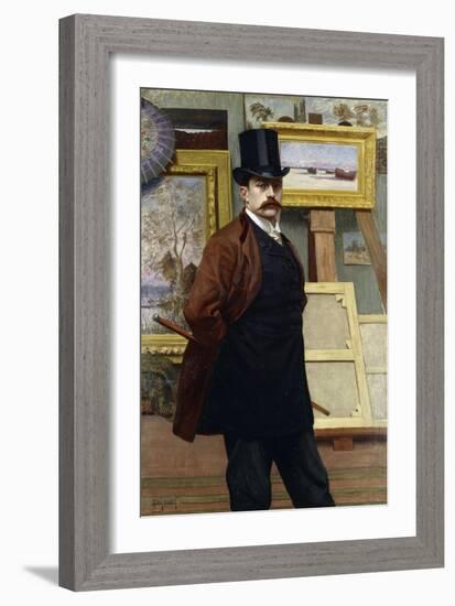 Self Portrait of the Artist in His Studio-Georges Seurat-Framed Giclee Print