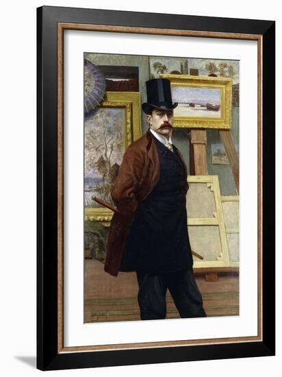 Self Portrait of the Artist in His Studio-Georges Seurat-Framed Giclee Print