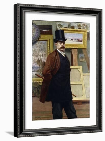 Self Portrait of the Artist in His Studio-Georges Seurat-Framed Giclee Print