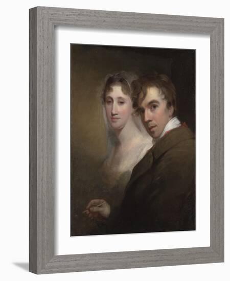 Self-Portrait of the Artist Painting His Wife, c.1810-Thomas Sully-Framed Giclee Print