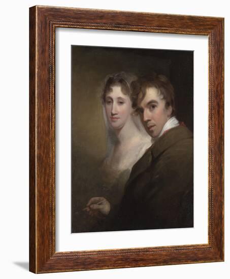 Self-Portrait of the Artist Painting His Wife, c.1810-Thomas Sully-Framed Giclee Print