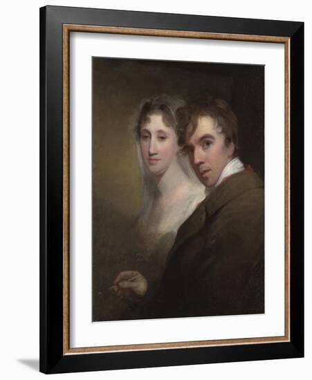 Self-Portrait of the Artist Painting His Wife, c.1810-Thomas Sully-Framed Giclee Print