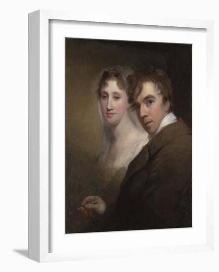 Self-Portrait of the Artist Painting His Wife, c.1810-Thomas Sully-Framed Giclee Print