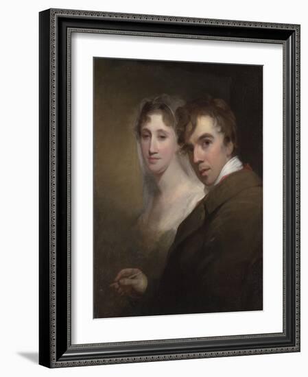 Self-Portrait of the Artist Painting His Wife, c.1810-Thomas Sully-Framed Giclee Print