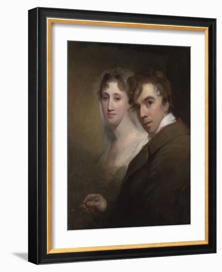 Self-Portrait of the Artist Painting His Wife, c.1810-Thomas Sully-Framed Giclee Print