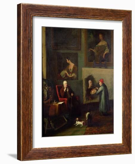 Self Portrait of the Artist Painting Sir Walter Scott (1771-1832)-James Northcote-Framed Giclee Print