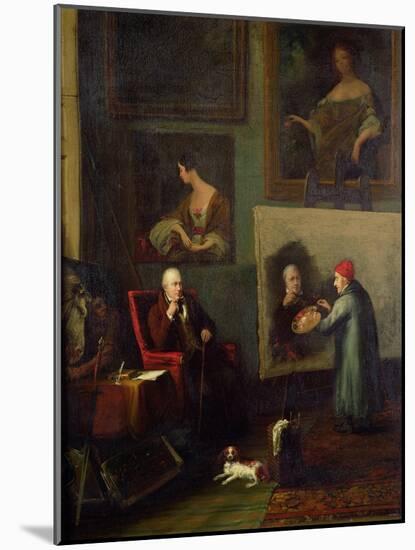 Self Portrait of the Artist Painting Sir Walter Scott (1771-1832)-James Northcote-Mounted Giclee Print