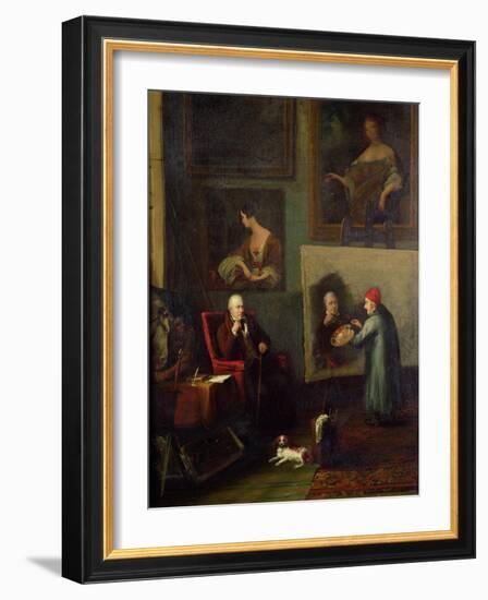 Self Portrait of the Artist Painting Sir Walter Scott (1771-1832)-James Northcote-Framed Giclee Print