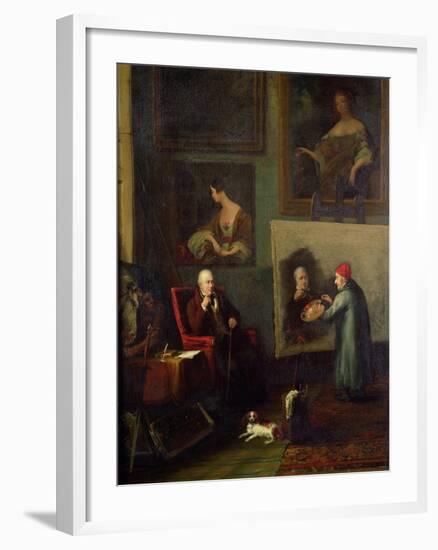 Self Portrait of the Artist Painting Sir Walter Scott (1771-1832)-James Northcote-Framed Giclee Print