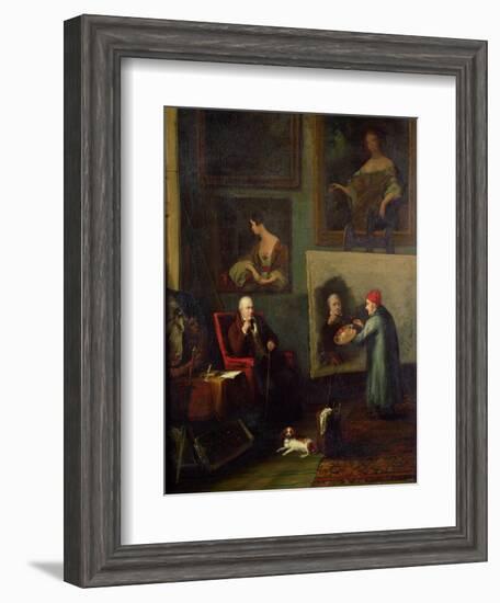 Self Portrait of the Artist Painting Sir Walter Scott (1771-1832)-James Northcote-Framed Giclee Print